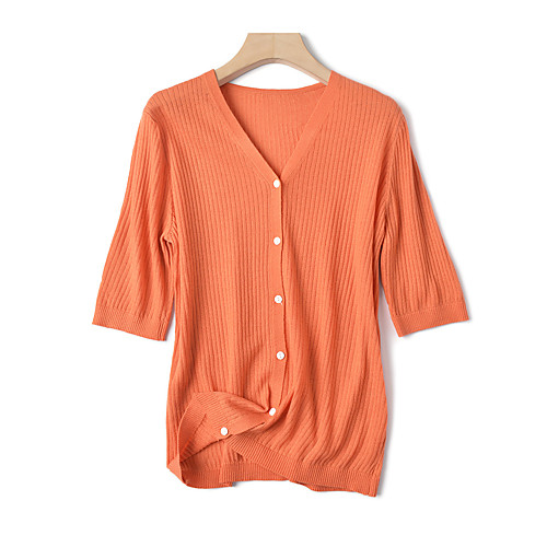 Women's Solid Color Cardigan Short Sleeve Sweater Cardigans V Neck Grass Green Gray blue Purple
Women's Solid Color Cardigan Short Sleeve Sweater Cardigans V Neck Grass Green Gray blue Purple