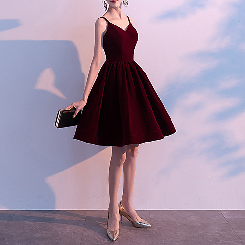 A-Line Hot Beautiful Back Homecoming Cocktail Party Dress Spaghetti Strap Sleeveless Short / Mini Velvet with Pleats 2021
A-Line Hot Beautiful Back Homecoming Cocktail Party Dress Spaghetti Strap Sleeveless Short / Mini Velvet with Pleats 2021