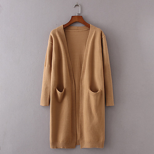 Women's Casual Solid Color Cardigan Sweater Long Sleeve Sweater Cardigans V Neck Yellow khaki Green
Women's Casual Solid Color Cardigan Sweater Long Sleeve Sweater Cardigans V Neck Yellow khaki Green