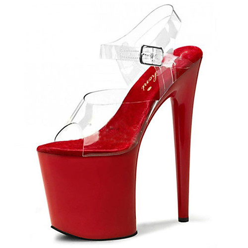 Women's Sandals High Heel Open Toe PU Buckle Solid Colored Red White Black / Knee High Boots
Women's Sandals High Heel Open Toe PU Buckle Solid Colored Red White Black / Knee High Boots