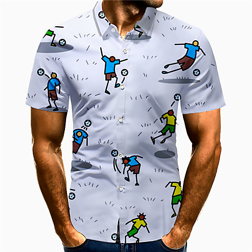 Men's Shirt 3D Print Portrait Football Plus Size 3D Print Button-Down Short Sleeve Casual Tops Casual Fashion Breathable Comfortable White
Men's Shirt 3D Print Portrait Football Plus Size 3D Print Button-Down Short Sleeve Casual Tops Casual Fashion Breathable Comfortable White