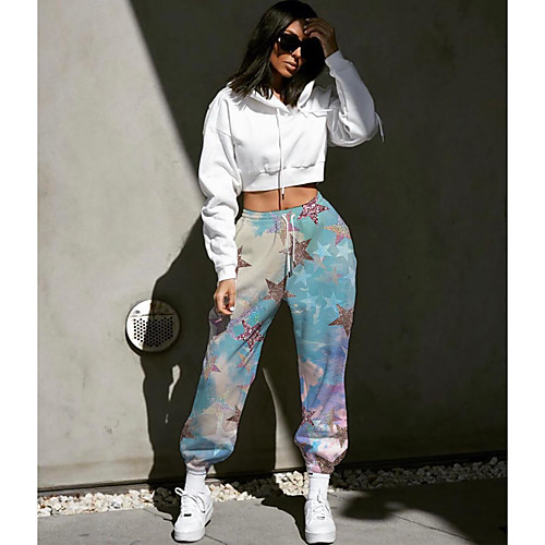 Women's Designer Streetwear Comfort Going out Weekend Jogger Pants Geometric Pattern Star Full Length Elastic Drawstring Design Print Green
Women's Designer Streetwear Comfort Going out Weekend Jogger Pants Geometric Pattern Star Full Length Elastic Drawstring Design Print Green
