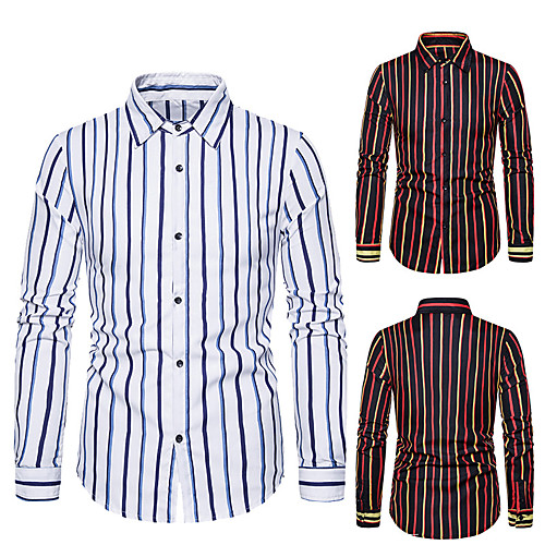 Men's Shirt non-printing Striped Long Sleeve Casual Tops Casual Soft Breathable White Black
Men's Shirt non-printing Striped Long Sleeve Casual Tops Casual Soft Breathable White Black
