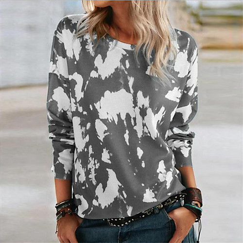 Women's Pullover Sweatshirt Color Block Tie Dye Print Daily Going out 3D Print Casual Streetwear Hoodies Sweatshirts Blue Purple Gray
Women's Pullover Sweatshirt Color Block Tie Dye Print Daily Going out 3D Print Casual Streetwear Hoodies Sweatshirts Blue Purple Gray