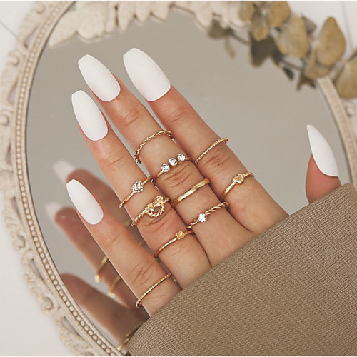 Ring Vintage Style Gold Rhinestone Alloy Heart Stylish Simple Elegant 10pcs One Size / Women's
Ring Vintage Style Gold Rhinestone Alloy Heart Stylish Simple Elegant 10pcs One Size / Women's