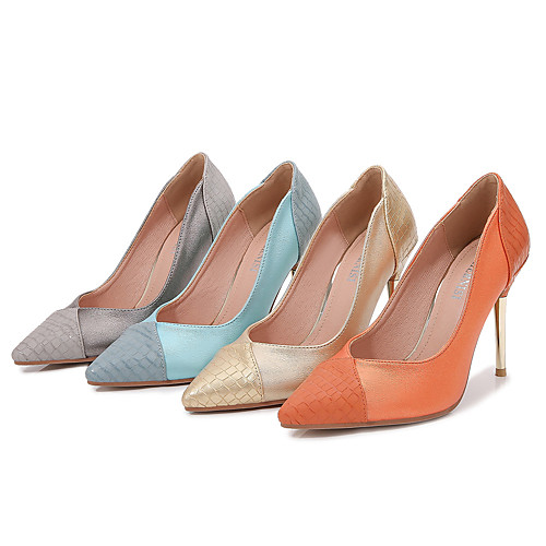 Women's Heels Stiletto Heel Pointed Toe Daily Work PU Color Block Blue Gray Gold
Women's Heels Stiletto Heel Pointed Toe Daily Work PU Color Block Blue Gray Gold