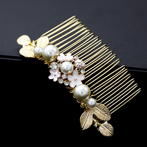 Romantic Sweet Alloy Hair Combs / Headdress / Headpiece with Imitation Pearl / Crystals 1 PC Wedding / Special Occasion Headpiece
Romantic Sweet Alloy Hair Combs / Headdress / Headpiece with Imitation Pearl / Crystals 1 PC Wedding / Special Occasion Headpiece