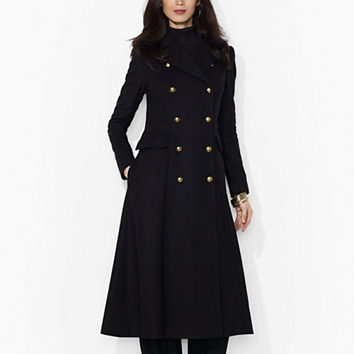 Women's Coat Daily Fall & Winter Long Coat Slim Basic Jacket Long Sleeve Solid Colored Black / Wool
Women's Coat Daily Fall & Winter Long Coat Slim Basic Jacket Long Sleeve Solid Colored Black / Wool