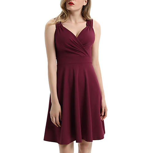 Women's A Line Dress Short Mini Dress Blue Purple Wine Green White Black Red Navy Blue Sleeveless Solid Color Ruched Summer V Neck Elegant Casual 2021 S M L XL XXL
Women's A Line Dress Short Mini Dress Blue Purple Wine Green White Black Red Navy Blue Sleeveless Solid Color Ruched Summer V Neck Elegant Casual 2021 S M L XL XXL