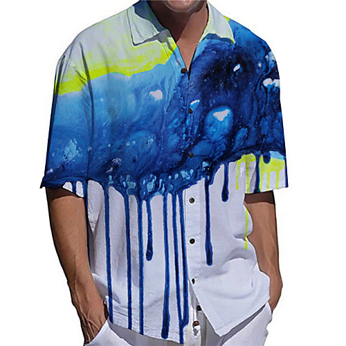 Men's Shirt 3D Print Gradient Plus Size 3D Print Button-Down Short Sleeve Casual Tops Casual Fashion Breathable Comfortable Blue / Sports
Men's Shirt 3D Print Gradient Plus Size 3D Print Button-Down Short Sleeve Casual Tops Casual Fashion Breathable Comfortable Blue / Sports