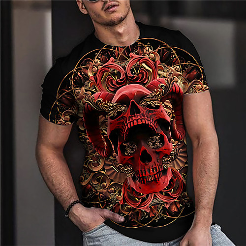 Men's Unisex Tee T shirt Shirt 3D Print Graphic Prints Skull Print Short Sleeve Daily Tops Casual Designer Big and Tall Red
Men's Unisex Tee T shirt Shirt 3D Print Graphic Prints Skull Print Short Sleeve Daily Tops Casual Designer Big and Tall Red