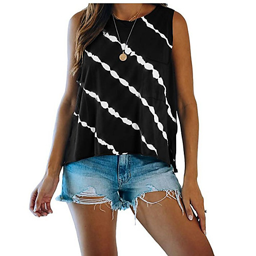 Women's Tank Top Vest Color Block Tie Dye Print Round Neck Basic Streetwear Tops Blue Purple Gray
Women's Tank Top Vest Color Block Tie Dye Print Round Neck Basic Streetwear Tops Blue Purple Gray