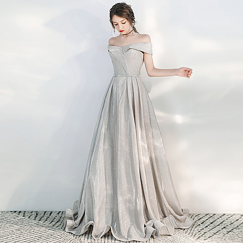 A-Line Sparkle Elegant Wedding Guest Formal Evening Dress Off Shoulder Short Sleeve Floor Length Sequined with Pleats Sequin 2021
A-Line Sparkle Elegant Wedding Guest Formal Evening Dress Off Shoulder Short Sleeve Floor Length Sequined with Pleats Sequin 2021