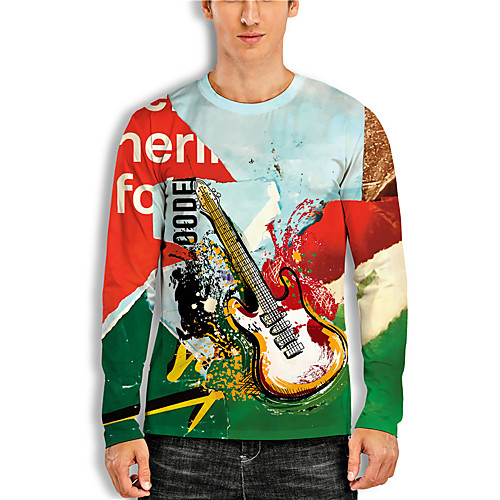 Men's Unisex Tee T shirt Shirt 3D Print Graphic Prints Guitar Print Long Sleeve Daily Tops Casual Designer Big and Tall Blue
Men's Unisex Tee T shirt Shirt 3D Print Graphic Prints Guitar Print Long Sleeve Daily Tops Casual Designer Big and Tall Blue