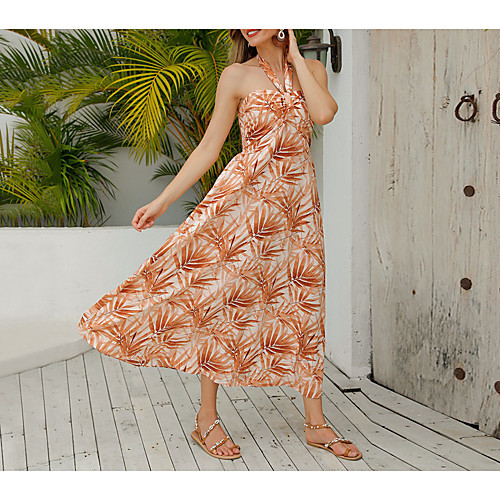 Women's A Line Dress Maxi long Dress Apricot Sleeveless Print Summer Sexy 2021 S M L XL
Women's A Line Dress Maxi long Dress Apricot Sleeveless Print Summer Sexy 2021 S M L XL