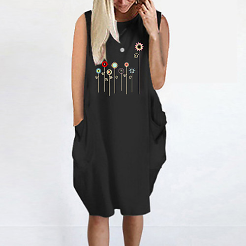 Women's T Shirt Dress Tee Dress Knee Length Dress Blue Yellow Fuchsia Gray Green White Black Sleeveless Floral Summer Round Neck Casual Oversized 2021 S M L XL XXL 3XL 4XL 5XL
Women's T Shirt Dress Tee Dress Knee Length Dress Blue Yellow Fuchsia Gray Green White Black Sleeveless Floral Summer Round Neck Casual Oversized 2021 S M L XL XXL 3XL 4XL 5XL