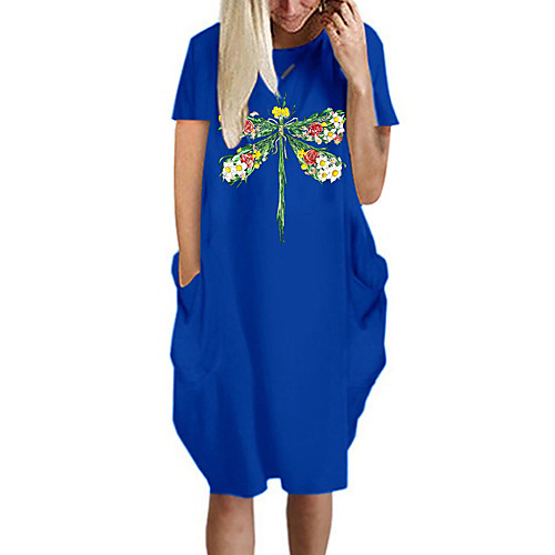 Women's T Shirt Dress Tee Dress Knee Length Dress Blue Yellow Fuchsia Gray Green White Black Short Sleeve Print Summer Round Neck Casual Oversized 2021 S M L XL XXL 3XL 4XL 5XL
Women's T Shirt Dress Tee Dress Knee Length Dress Blue Yellow Fuchsia Gray Green White Black Short Sleeve Print Summer Round Neck Casual Oversized 2021 S M L XL XXL 3XL 4XL 5XL