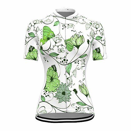 21Grams Women's Short Sleeve Cycling Jersey Summer Spandex Green Floral Botanical Bike Top Mountain Bike MTB Road Bike Cycling Quick Dry Moisture Wicking Sports Clothing Apparel / Stretchy
21Grams Women's Short Sleeve Cycling Jersey Summer Spandex Green Floral Botanical Bike Top Mountain Bike MTB Road Bike Cycling Quick Dry Moisture Wicking Sports Clothing Apparel / Stretchy
