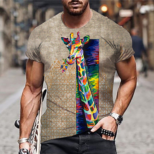 Men's Unisex Tee T shirt Shirt 3D Print Graphic Prints Giraffe Print Short Sleeve Daily Tops Casual Designer Big and Tall Brown
Men's Unisex Tee T shirt Shirt 3D Print Graphic Prints Giraffe Print Short Sleeve Daily Tops Casual Designer Big and Tall Brown