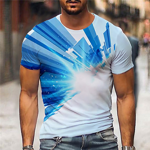 Men's Unisex Tee T shirt Shirt 3D Print Geometric Graphic Prints Print Short Sleeve Daily Tops Casual Designer Big and Tall Blue
Men's Unisex Tee T shirt Shirt 3D Print Geometric Graphic Prints Print Short Sleeve Daily Tops Casual Designer Big and Tall Blue