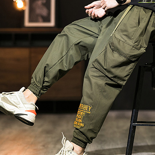 Men's Stylish Sporty Casual / Sporty Streetwear Comfort Breathable Sports Daily Sports Pants Chinos Pants Letter Full Length Pocket Elastic Waist Grey Green Black
Men's Stylish Sporty Casual / Sporty Streetwear Comfort Breathable Sports Daily Sports Pants Chinos Pants Letter Full Length Pocket Elastic Waist Grey Green Black