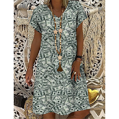 Women's T Shirt Dress Tee Dress Knee Length Dress Gray Short Sleeve Print Print Summer V Neck Casual 2021 S M L XL XXL 3XL
Women's T Shirt Dress Tee Dress Knee Length Dress Gray Short Sleeve Print Print Summer V Neck Casual 2021 S M L XL XXL 3XL