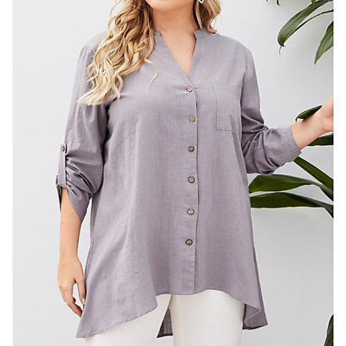 Women's Plus Size Tops Shirt Solid Color Long Sleeve V Neck Fashion Work Fall Summer Blue Yellow Gray Big Size XL 2XL 3XL 4XL 5XL
Women's Plus Size Tops Shirt Solid Color Long Sleeve V Neck Fashion Work Fall Summer Blue Yellow Gray Big Size XL 2XL 3XL 4XL 5XL