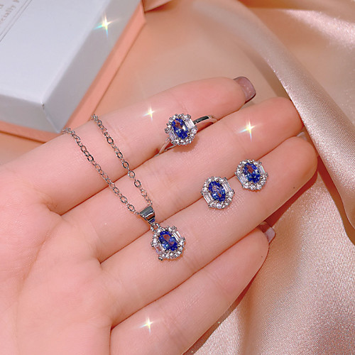 Women's Clear Blue Cubic Zirconia Jewelry Set Geometrical Floral Theme Simple Elegant Fashion European Earrings Jewelry Silver For Wedding Anniversary Party Evening Festival 1 set
Women's Clear Blue Cubic Zirconia Jewelry Set Geometrical Floral Theme Simple Elegant Fashion European Earrings Jewelry Silver For Wedding Anniversary Party Evening Festival 1 set