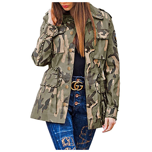 Women's Coat Casual / Daily Summer Long Coat Shirt Collar Regular Fit Casual Jacket Pattern Others Camouflage
Women's Coat Casual / Daily Summer Long Coat Shirt Collar Regular Fit Casual Jacket Pattern Others Camouflage