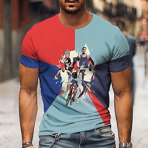 Men's Unisex Tee T shirt Shirt 3D Print Graphic Prints Olympics Print Short Sleeve Daily Tops Casual Designer Big and Tall Blue
Men's Unisex Tee T shirt Shirt 3D Print Graphic Prints Olympics Print Short Sleeve Daily Tops Casual Designer Big and Tall Blue
