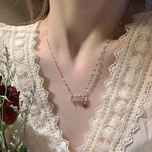 Female Korean Version Of The New Fashion Design Personality Life Pendant Titanium Steel Necklace Super Flash Crystal Zircon Clavicle Chain
Female Korean Version Of The New Fashion Design Personality Life Pendant Titanium Steel Necklace Super Flash Crystal Zircon Clavicle Chain