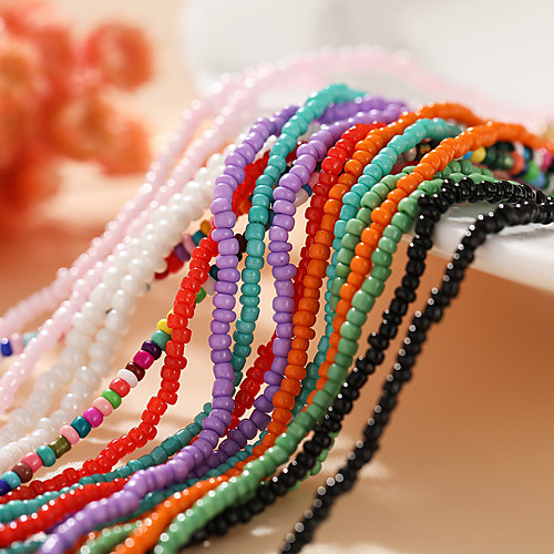 Women's Girls' Choker Necklace Beaded Necklace Handmade Dainty Colorful Fashion European Imitation Pearl Blue Purple Blushing Pink Green Rainbow 40-48 cm Necklace Jewelry 1pc For Wedding Party
Women's Girls' Choker Necklace Beaded Necklace Handmade Dainty Colorful Fashion European Imitation Pearl Blue Purple Blushing Pink Green Rainbow 40-48 cm Necklace Jewelry 1pc For Wedding Party