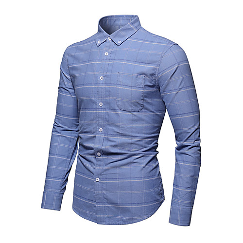 Men's Shirt non-printing Lattice collared shirts Long Sleeve Casual Tops 100% Cotton Business Simple Basic Blue-Green Navy Blue Light Blue
Men's Shirt non-printing Lattice collared shirts Long Sleeve Casual Tops 100% Cotton Business Simple Basic Blue-Green Navy Blue Light Blue