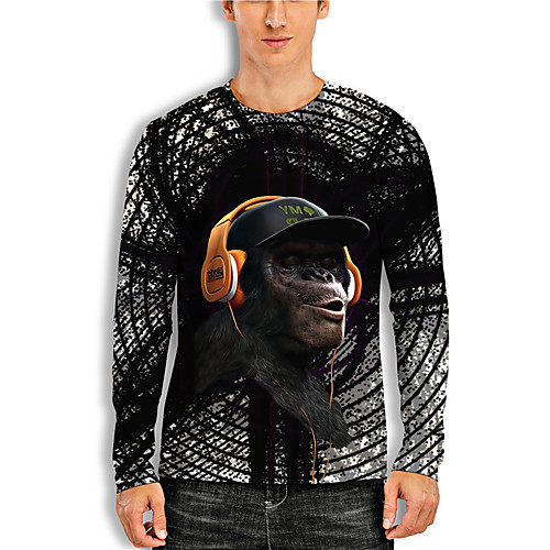 Men's Unisex Tee T shirt Shirt 3D Print Graphic Prints Orangutan Print Long Sleeve Daily Tops Casual Designer Big and Tall Black
Men's Unisex Tee T shirt Shirt 3D Print Graphic Prints Orangutan Print Long Sleeve Daily Tops Casual Designer Big and Tall Black