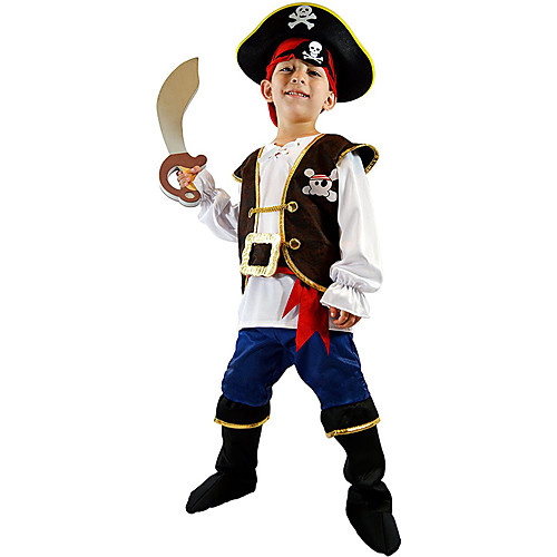 Pirate Cosplay Costume Kid's Boys' Halloween Halloween Festival Halloween Festival / Holiday Polyester White Easy Carnival Costumes Solid Color / Vest / Blouse / Pants / Headpiece / Hat
Pirate Cosplay Costume Kid's Boys' Halloween Halloween Festival Halloween Festival / Holiday Polyester White Easy Carnival Costumes Solid Color / Vest / Blouse / Pants / Headpiece / Hat