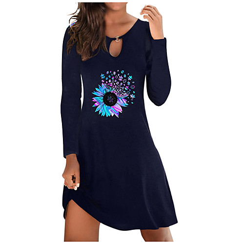 Women's A Line Dress Short Mini Dress Green Black Navy Blue Long Sleeve Floral Print Fall Summer Round Neck Casual 2021 S M L XL XXL 3XL 4XL 5XL
Women's A Line Dress Short Mini Dress Green Black Navy Blue Long Sleeve Floral Print Fall Summer Round Neck Casual 2021 S M L XL XXL 3XL 4XL 5XL