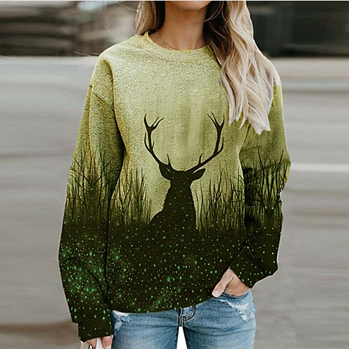 Women's Pullover Sweatshirt Reindeer Animal Print Daily Going out 3D Print Casual Streetwear Hoodies Sweatshirts Blue Purple Yellow
Women's Pullover Sweatshirt Reindeer Animal Print Daily Going out 3D Print Casual Streetwear Hoodies Sweatshirts Blue Purple Yellow
