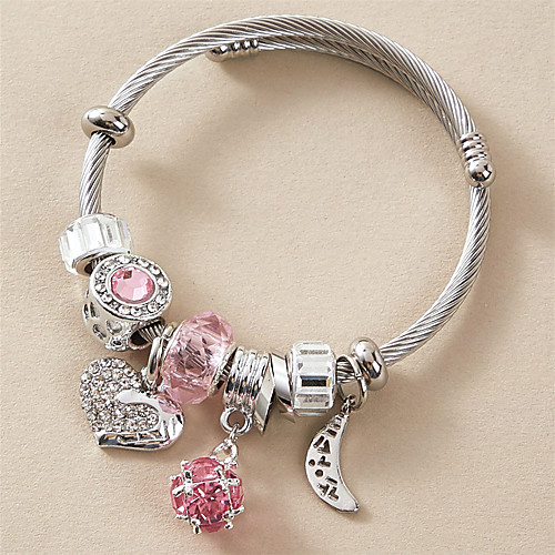 Women's Bracelet Bangles Heart Birthday Statement Elegant Fashion Holiday Steel Bracelet Jewelry Silver For Christmas Party Evening Prom Date Festival
Women's Bracelet Bangles Heart Birthday Statement Elegant Fashion Holiday Steel Bracelet Jewelry Silver For Christmas Party Evening Prom Date Festival