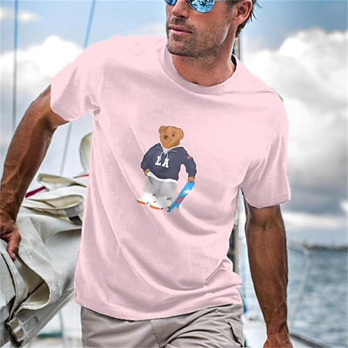 Men's Unisex Tee T shirt Shirt Hot Stamping Graphic Prints Toy Bear Short Sleeve Casual Tops Cotton Basic Fashion Designer Big and Tall Blue Yellow Blushing Pink
Men's Unisex Tee T shirt Shirt Hot Stamping Graphic Prints Toy Bear Short Sleeve Casual Tops Cotton Basic Fashion Designer Big and Tall Blue Yellow Blushing Pink
