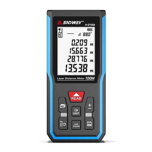 SNDWAY Laser Distance Meter Digital Rangefinder 120m 100m 70m 50m Laser Distance Measure Electronic Level Ruler Range Finder
SNDWAY Laser Distance Meter Digital Rangefinder 120m 100m 70m 50m Laser Distance Measure Electronic Level Ruler Range Finder