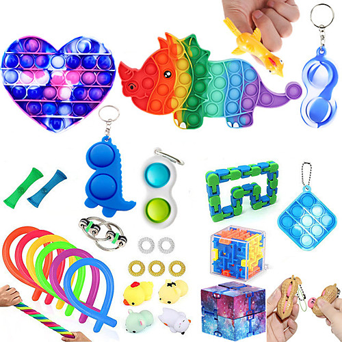 Finger Toy Squeeze Toy / Sensory Toy Push Pop Bubble Sensory Fidget Toy Stress Reliever 30 pcs Portable Gift Cute For Kid's Adults' Women Boys and Girls Christmas Gifts Outdoor Halloween Prizes
Finger Toy Squeeze Toy / Sensory Toy Push Pop Bubble Sensory Fidget Toy Stress Reliever 30 pcs Portable Gift Cute For Kid's Adults' Women Boys and Girls Christmas Gifts Outdoor Halloween Prizes