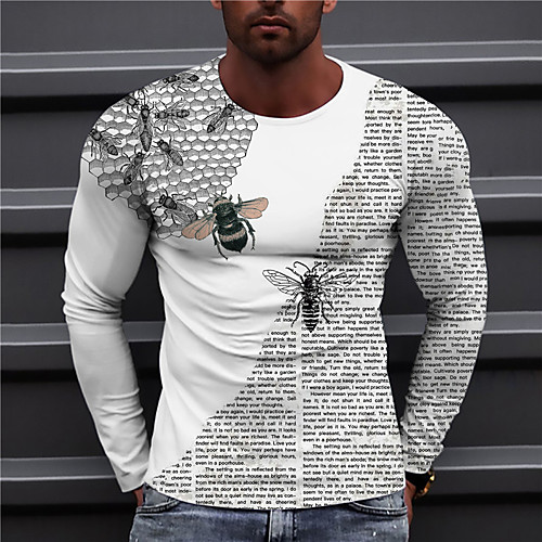 Men's Unisex Tee T shirt Shirt 3D Print Graphic Prints Bee Print Long Sleeve Daily Tops Casual Designer Big and Tall White
Men's Unisex Tee T shirt Shirt 3D Print Graphic Prints Bee Print Long Sleeve Daily Tops Casual Designer Big and Tall White