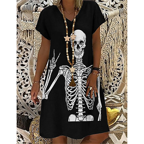 Women's T Shirt Dress Tee Dress Knee Length Dress Black Short Sleeve Print Print Spring Summer V Neck Casual Holiday 2021 S M L XL XXL 3XL
Women's T Shirt Dress Tee Dress Knee Length Dress Black Short Sleeve Print Print Spring Summer V Neck Casual Holiday 2021 S M L XL XXL 3XL