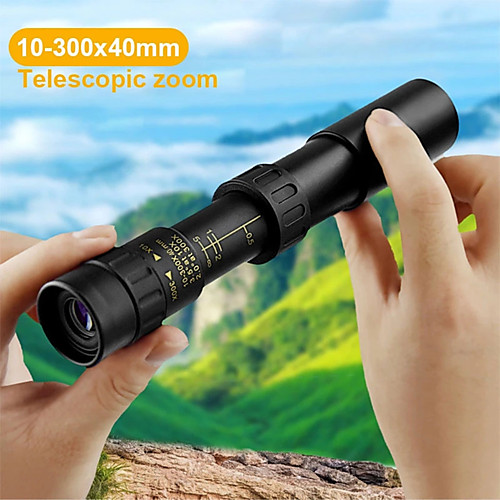 10-300X40 Monocular Telescope Long Range Mini with Zoom Magnification for Hunting Camping and Outdoors
10-300X40 Monocular Telescope Long Range Mini with Zoom Magnification for Hunting Camping and Outdoors