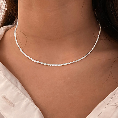 Women's Necklace Classic Dainty Simple Fashion Trendy Copper Silver 37.5 cm Necklace Jewelry 1pc For Party Evening Street Prom Birthday Party Festival
Women's Necklace Classic Dainty Simple Fashion Trendy Copper Silver 37.5 cm Necklace Jewelry 1pc For Party Evening Street Prom Birthday Party Festival