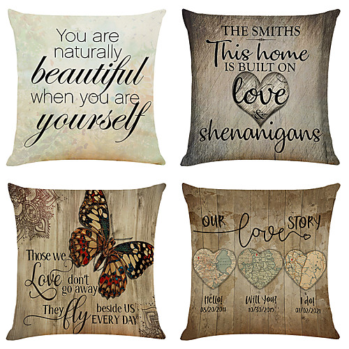 Letters Double Side Cushion Cover 4PC Soft Decorative Square Throw Pillow Cover Cushion Case Pillowcase for Bedroom Livingroom Superior Quality Machine Washable Outdoor Cushion for Sofa Couch Bed Chair
Letters Double Side Cushion Cover 4PC Soft Decorative Square Throw Pillow Cover Cushion Case Pillowcase for Bedroom Livingroom Superior Quality Machine Washable Outdoor Cushion for Sofa Couch Bed Chair