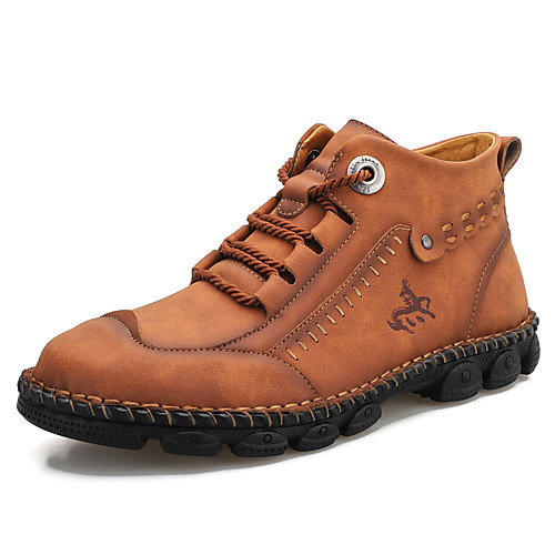 Men's Boots Classic Daily Faux Leather Handmade Wear Proof Light Brown Green Black Fall Winter
Men's Boots Classic Daily Faux Leather Handmade Wear Proof Light Brown Green Black Fall Winter