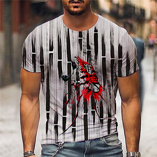 Men's Unisex Tee T shirt Shirt 3D Print Cartoon Striped Graphic Prints Print Short Sleeve Daily Tops Casual Designer Big and Tall Gray
Men's Unisex Tee T shirt Shirt 3D Print Cartoon Striped Graphic Prints Print Short Sleeve Daily Tops Casual Designer Big and Tall Gray