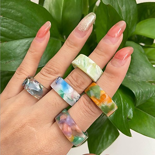5pcs ring set Open Cuff Ring Fancy Rainbow Resin Flower Stylish Holiday European 5pcs 9
5pcs ring set Open Cuff Ring Fancy Rainbow Resin Flower Stylish Holiday European 5pcs 9