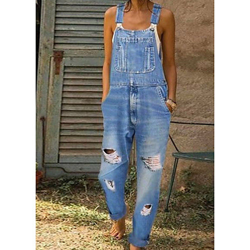Women's Basic Casual Denim Street School Daily Wear 2021 Blue Yellow Gray Loose Jumpsuit Solid Colored Denim Denim Cotton
Women's Basic Casual Denim Street School Daily Wear 2021 Blue Yellow Gray Loose Jumpsuit Solid Colored Denim Denim Cotton